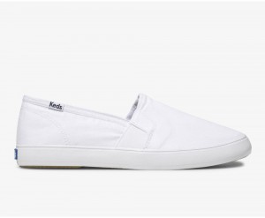 Keds Clipper Washed Solids White | 1236-XYIPO