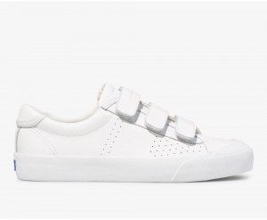 Keds Crew Kick 75 V Leather White | 6274-QZPXB