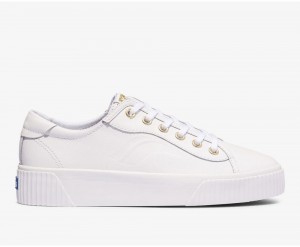 Keds Crew Kick Alto Leather White | 4537-OPJYV