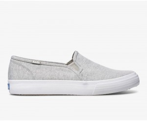 Keds Double Decker Heathered Woven Grey | 1652-UVOPA