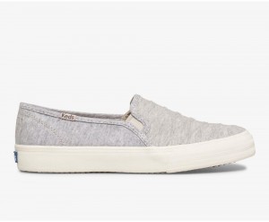 Keds Double Decker Ribbed Wave Jersey Grey | 6820-QYBWD