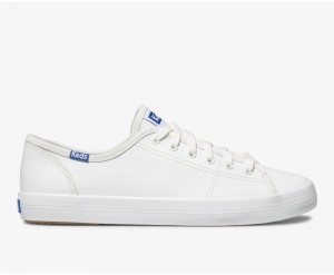 Keds Kickstart Leather White | 7529-VXZWR