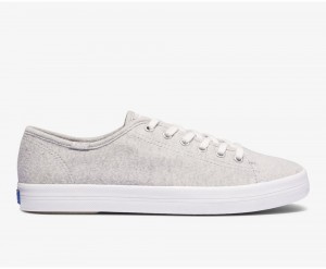 Keds Kickstart Stripey Jersey Grey | 1647-WXEVN