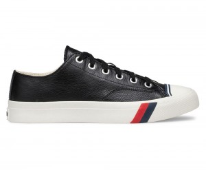 Keds Royal Lo Classic Leather Black | 6734-ATMQS