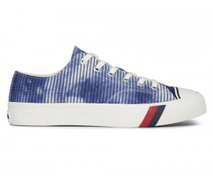 Keds Royal Lo Tie Dye Seersucker Blue | 9745-XHWTS