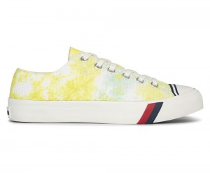 Keds Royal Lo Tie Dye Seersucker Yellow | 2487-LZUWP