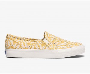 Keds Washable Double Decker Floral Yellow | 1749-YIMQV