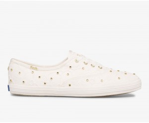 Keds x Kate Spade New York Champion Bridal Lace White | 7582-NGIZO