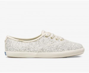 Keds x Kate Spade New York Champion Glitter White | 8154-LODZF