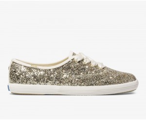 Keds x Kate Spade New York Champion Glitter Gold | 9071-BSJKY