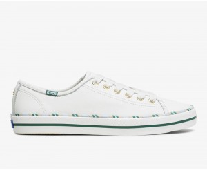 Keds x Kate Spade New York Kickstart Leather Sport White | 8074-KVNYD