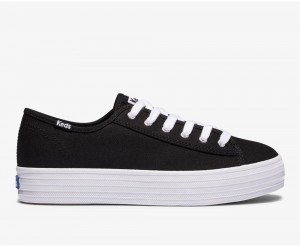 Keds x Organic Cotton Triple Kick Black | 1648-SMLDO