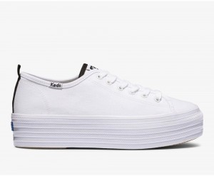 Keds x Organic Cotton Triple Up White | 4839-VGCLB