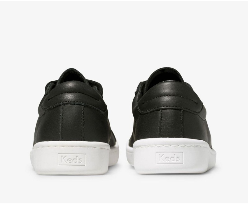 Keds Ace Leather Black | 1608-OUZRG