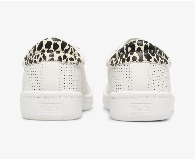 Keds Ace Leather White/Leopard White / Leopard | 3672-LESJZ