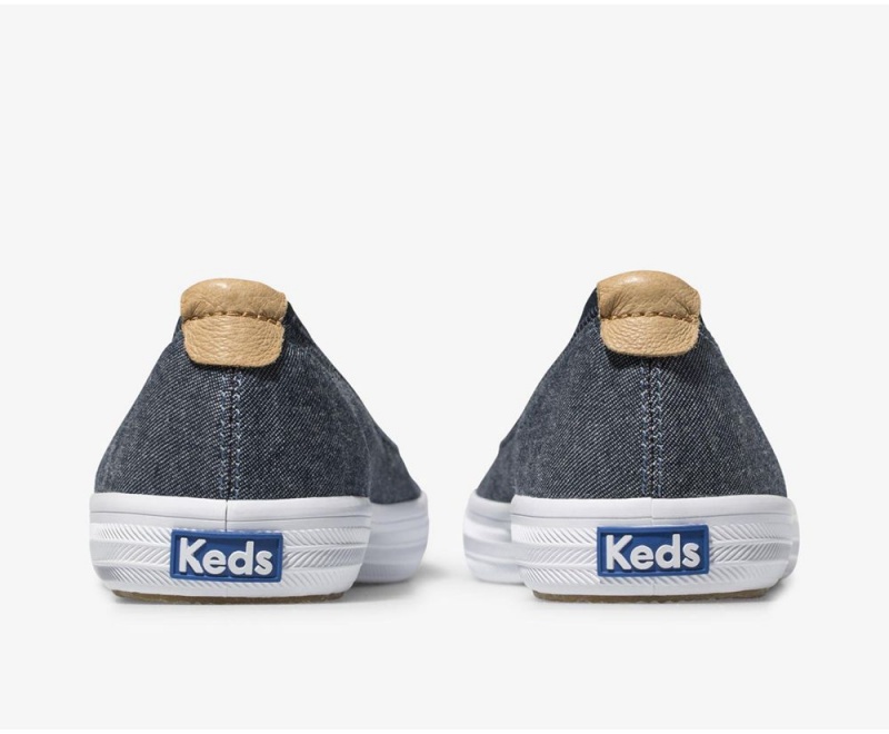 Keds Bryn Chambray Navy | 0574-NYOSZ