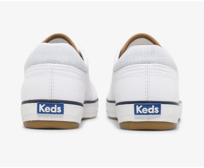 Keds Center II Canvas Stripe White | 2769-MWAYX