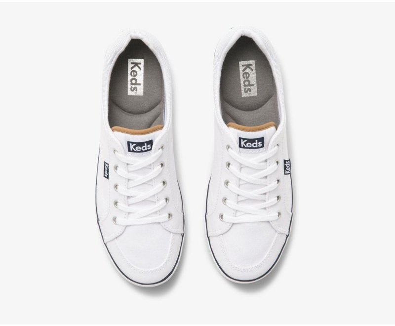 Keds Center II Canvas Stripe White | 2769-MWAYX