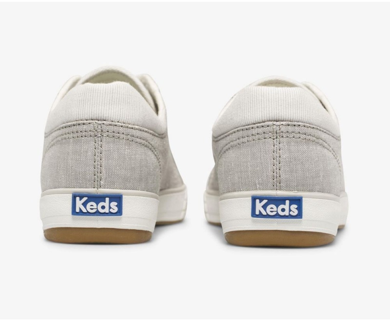 Keds Center II Chambray Stripe Grey | 4756-NQCIU