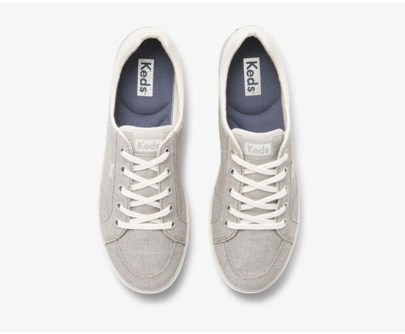 Keds Center II Chambray Stripe Grey | 4756-NQCIU