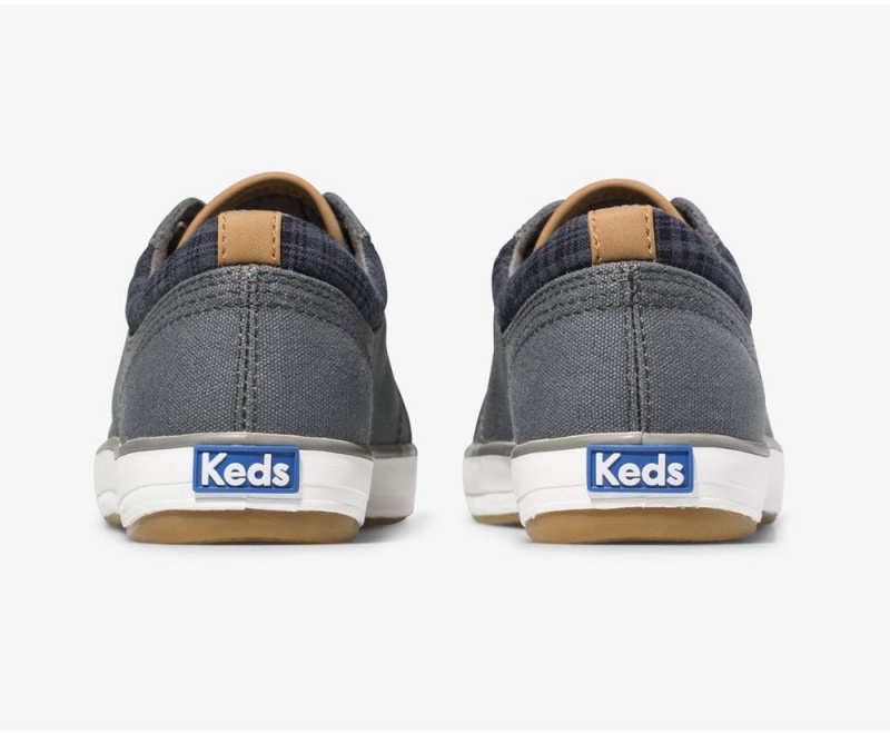 Keds Center Waxed Canvas Grey | 0592-KOBVJ