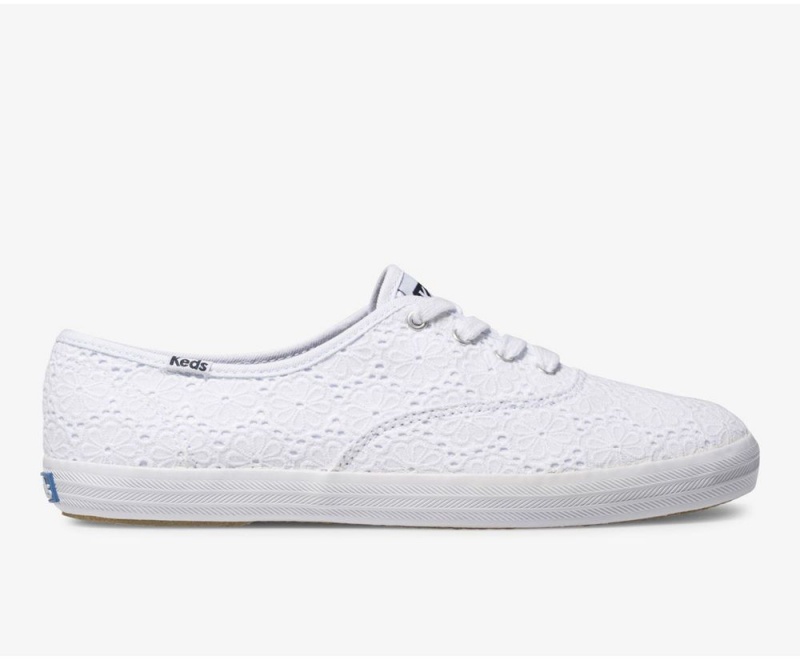 Keds Champion Daisy Eyelet White | 5796-WXNIJ