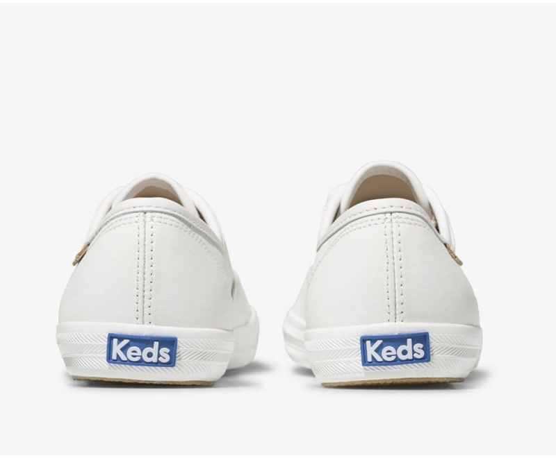 Keds Champion Luxe Leather White | 7328-DRXLY