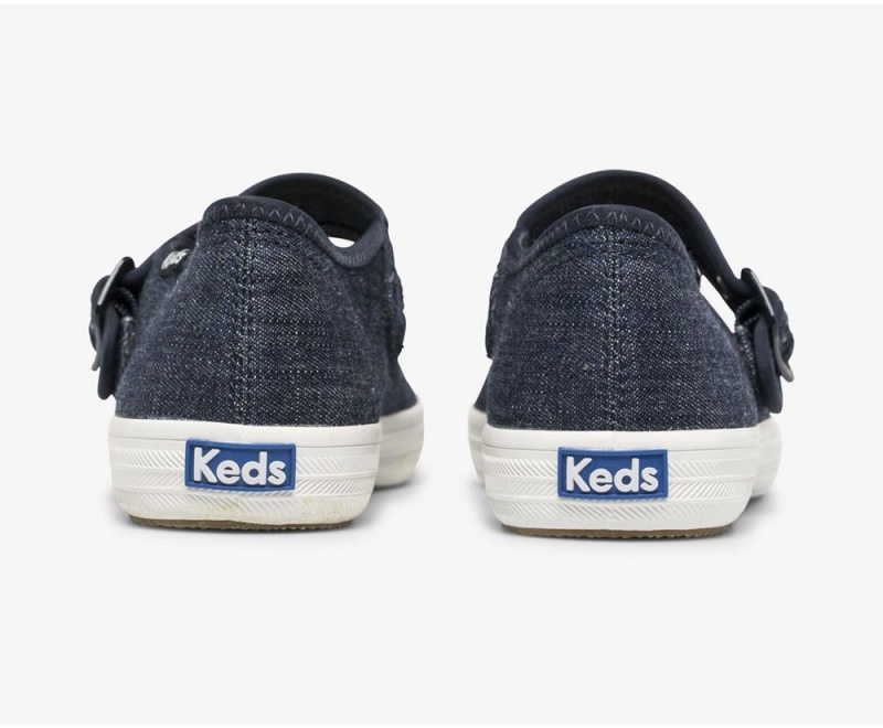 Keds Champion Mary Jane Eco Denim Blue | 7593-IEZSQ