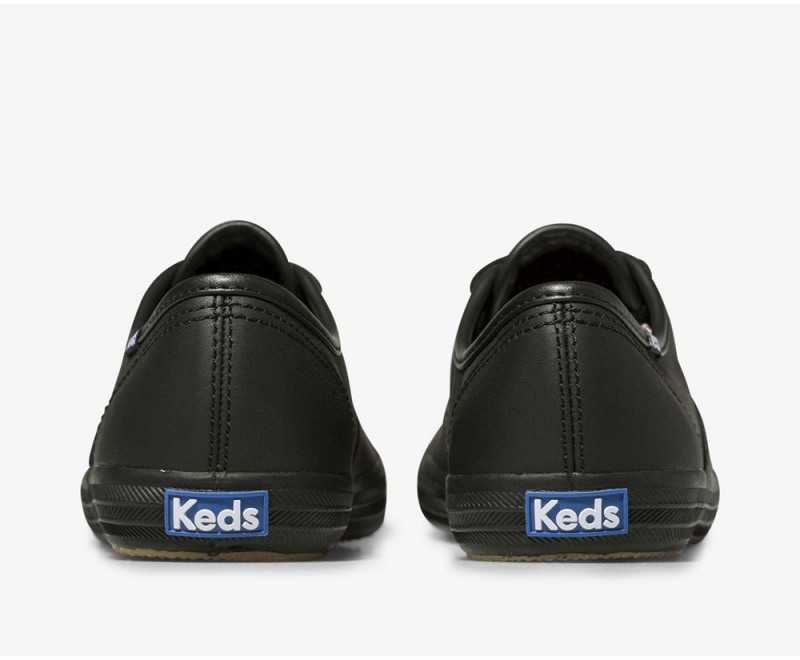 Keds Champion Originals Leather Black | 5704-ZVJUP