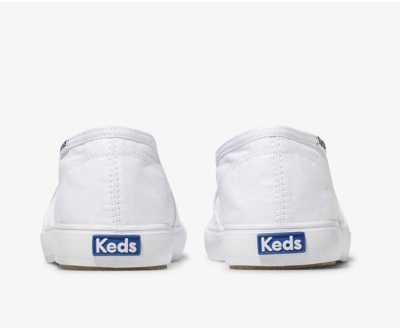 Keds Clipper Washed Solids White | 1236-XYIPO