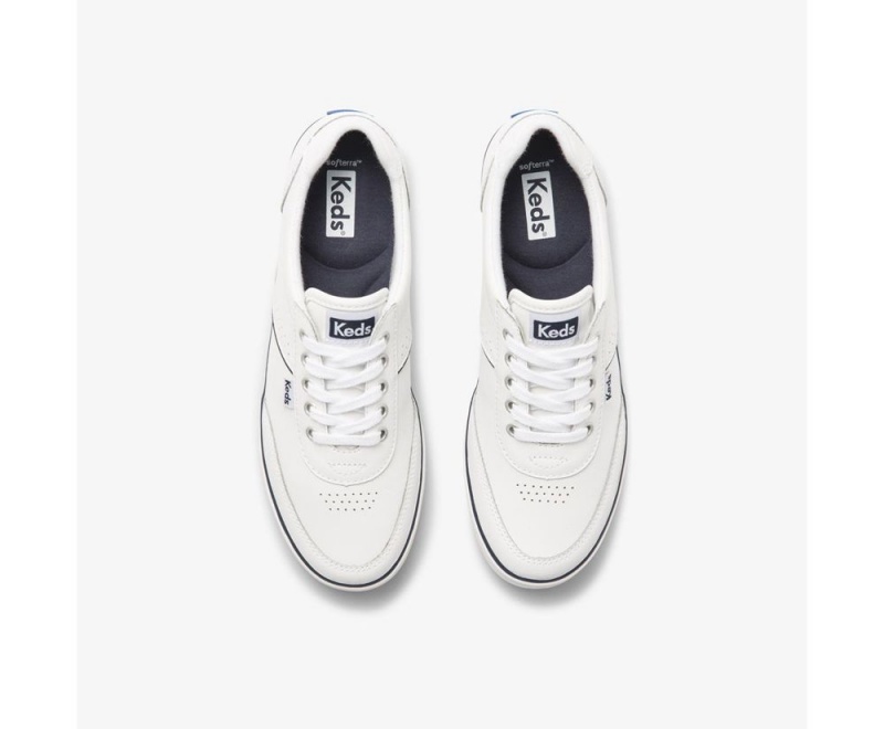 Keds Courty II Leather White | 4132-POIQT