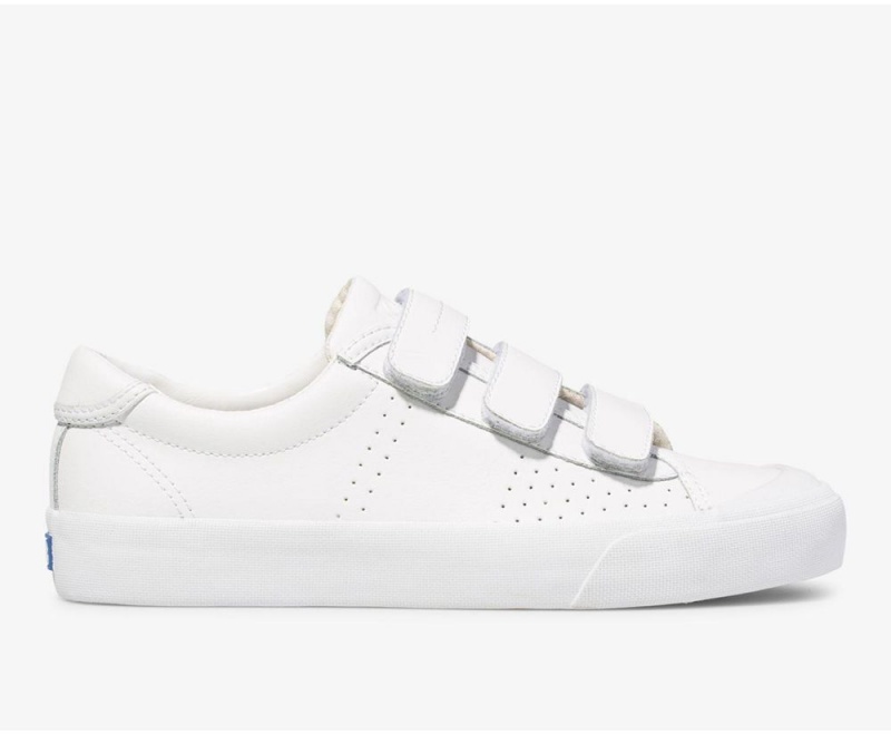 Keds Crew Kick 75 V Leather White | 6274-QZPXB