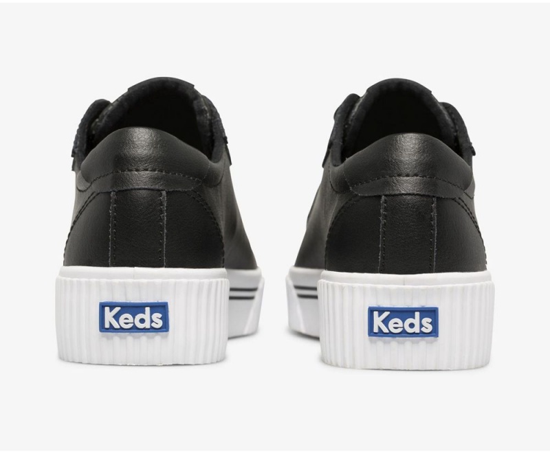 Keds Crew Kick Alto Leather Black | 4081-WAOTR