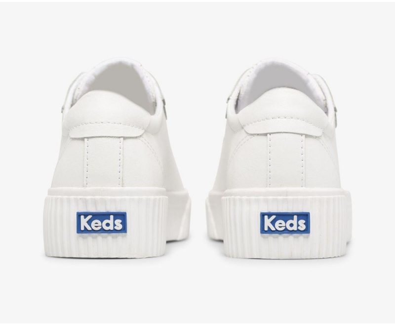 Keds Crew Kick Alto Leather White | 4537-OPJYV