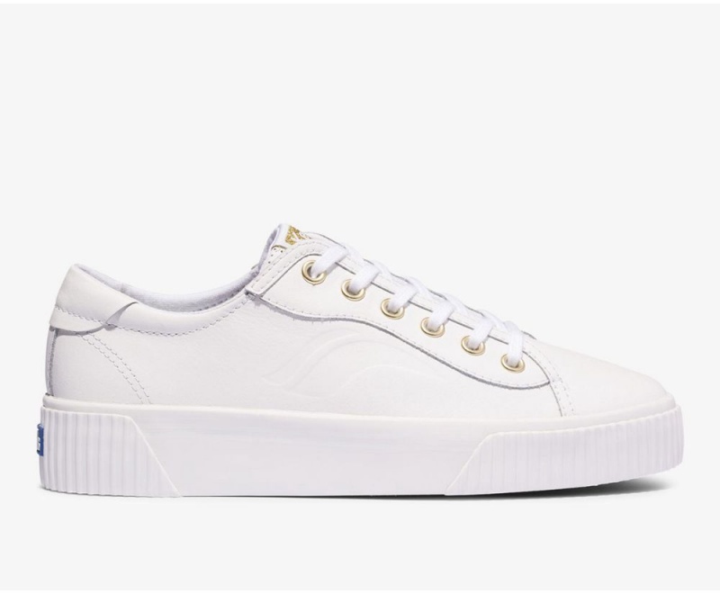 Keds Crew Kick Alto Leather White | 4537-OPJYV