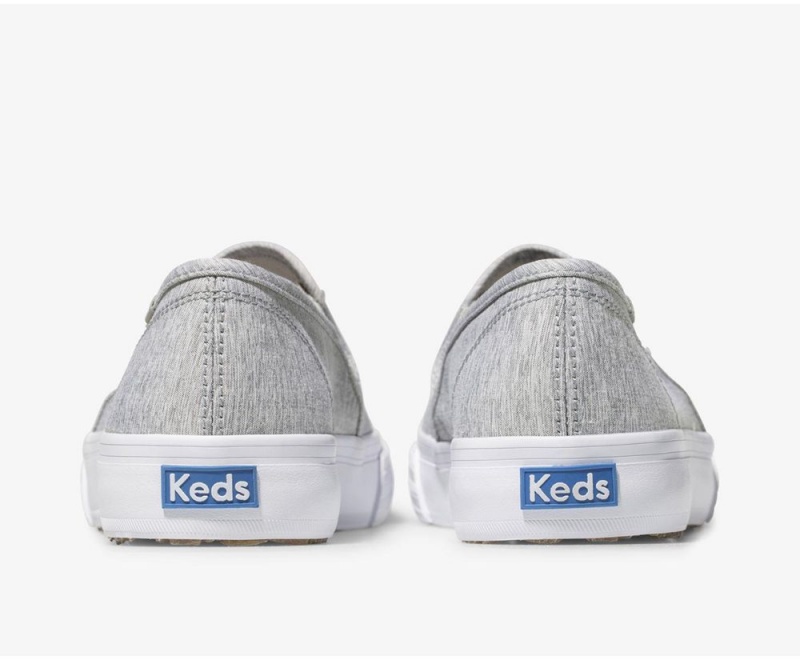 Keds Double Decker Heathered Woven Grey | 1652-UVOPA