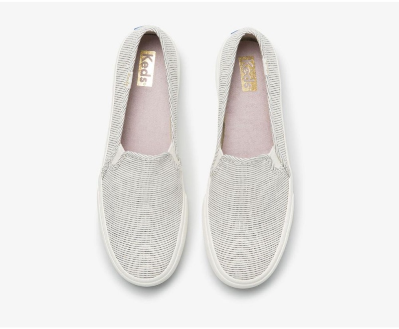 Keds Double Decker Ikat Stripe White / Black | 1720-KBVRH