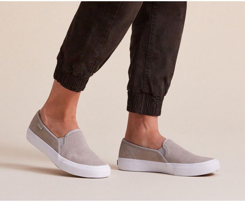 Keds Double Decker Suede Grey | 2390-WAMZU