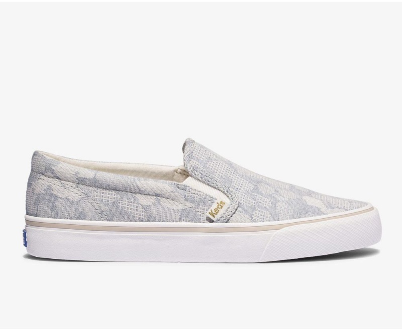 Keds Jump Kick Slip Chambray Blue | 2731-GNEAQ