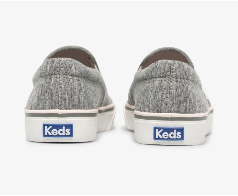 Keds Jump Kick Slip Jersey Grey | 8910-VHZAC