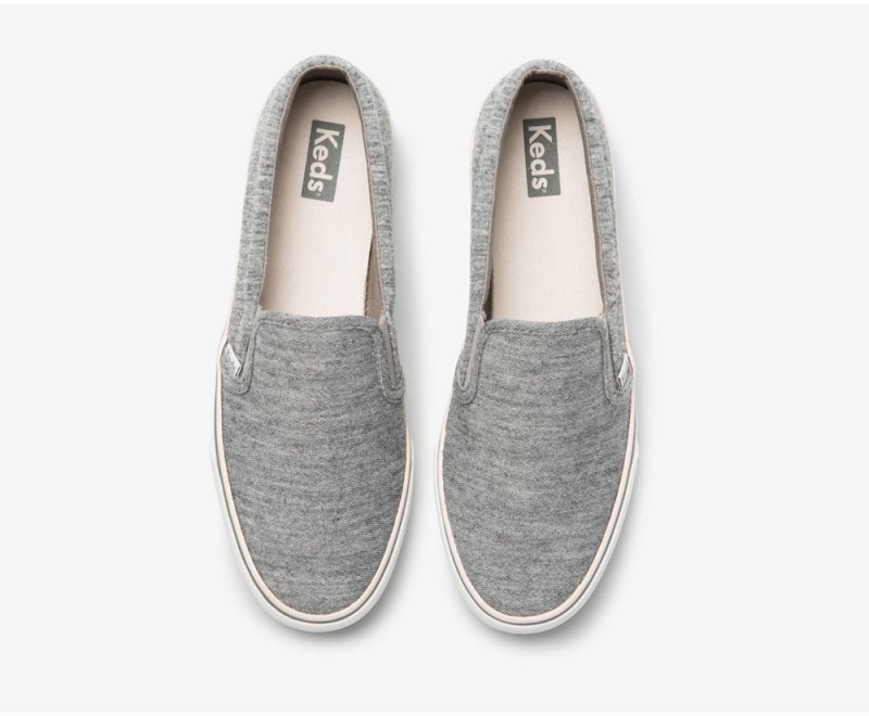 Keds Jump Kick Slip Jersey Grey | 8910-VHZAC