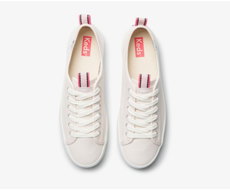 Keds Kickstart Canvas Piping Pink | 1425-QRUGN