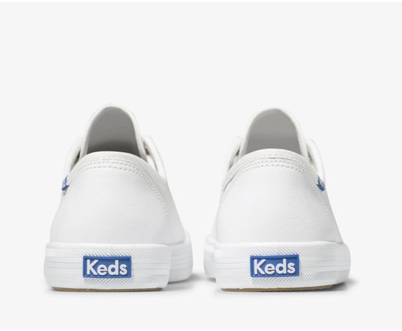 Keds Kickstart Leather White | 7529-VXZWR