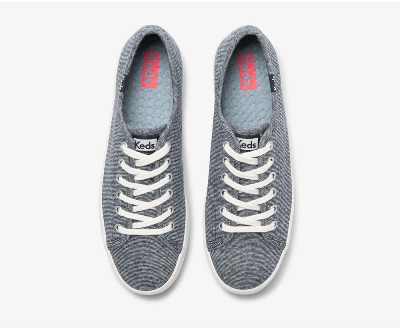 Keds Kickstart Stripey Jersey Navy | 3651-IBGQH