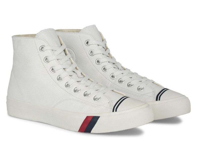 Keds Royal Hi Leather White | 6584-ZPAMY