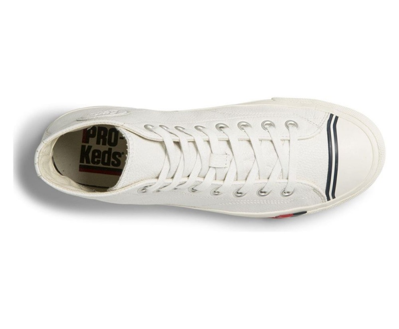 Keds Royal Hi Leather White | 6584-ZPAMY