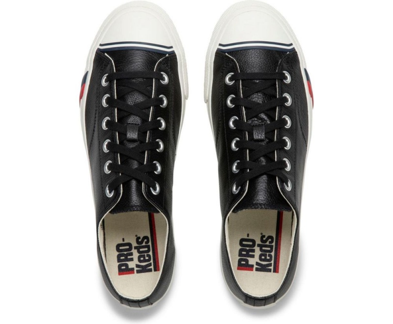 Keds Royal Lo Classic Leather Black | 6734-ATMQS