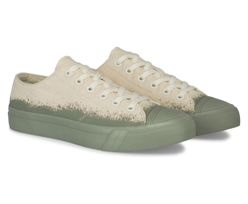 Keds Royal Lo Spray Foxing Beige / Green | 6907-JUOMB