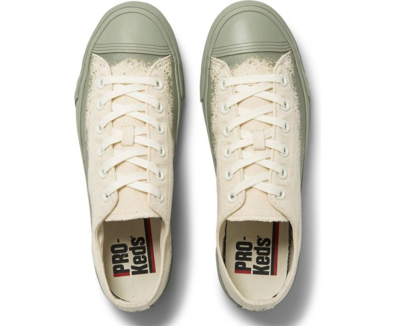 Keds Royal Lo Spray Foxing Beige / Green | 6907-JUOMB