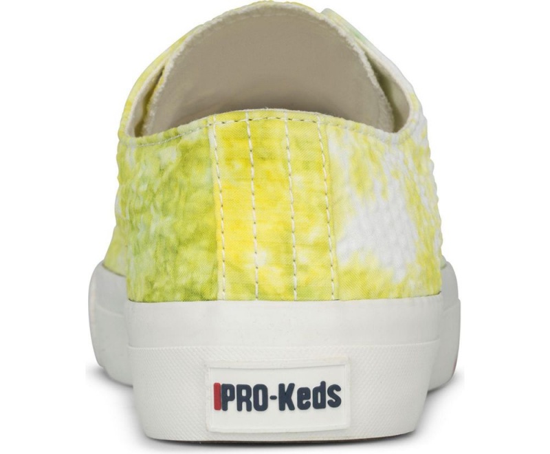 Keds Royal Lo Tie Dye Seersucker Yellow | 2487-LZUWP